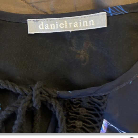 Daniel Rainn Blouse Size Large Long Sleeve Bell Peasant Bohomenia Bohowestern - Picture 7 of 12